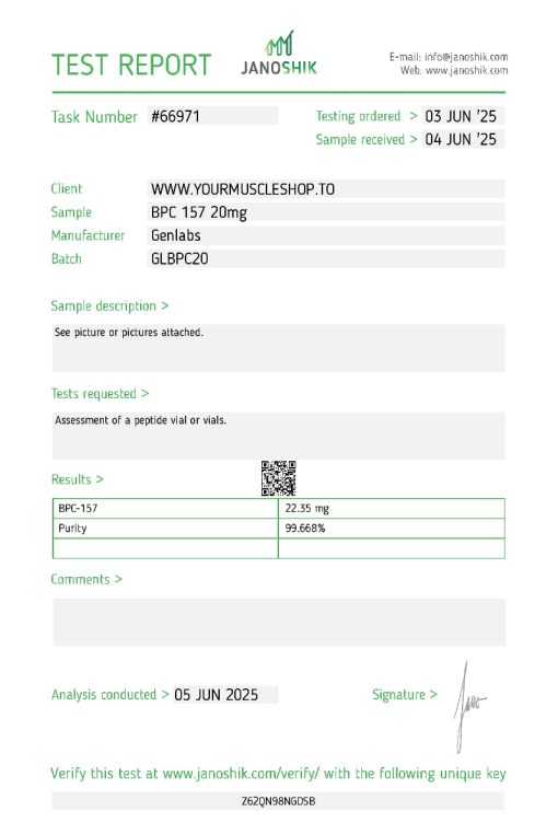 BPC 157 – 20MG/ VIAL – GENLABS - Image 2