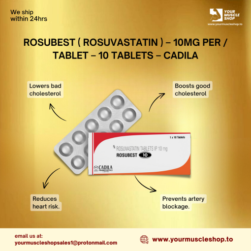 ROSUBEST ( ROSUVASTATIN ) – 10MG PER / TABLET – 10 TABLETS - CADILA - Image 3
