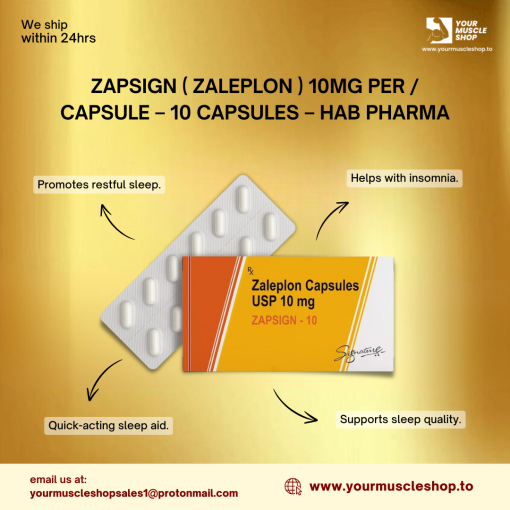 ZAPSIGN ( ZALEPLON )  10MG PER / CAPSULE – 10 CAPSULES – HAB PHARMA - Image 3