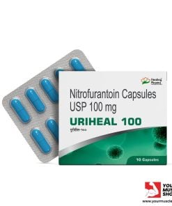 URIHEAL 100MG ( NITROFURANTOIN ) [ 1 X 10 CAPSULES STRIP ] - HEALING PHARMA