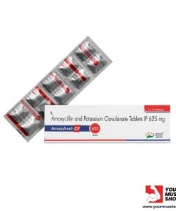 AMOXYHEAL CV 625 ( AMOXYCILLIN 500MG + CLAVULANIC ACID 125MG) [1 X 10 TABLETS STRIP ] - HEALING PHARMA