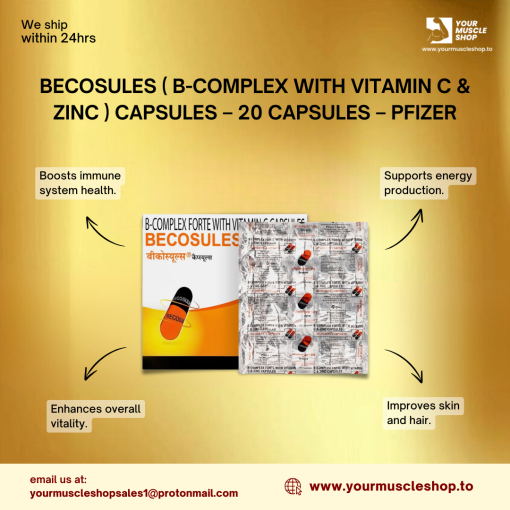 BECOSULES ( B-COMPLEX WITH VITAMIN C & ZINC ) CAPSULES – 20 CAPSULES - PFIZER - Image 3