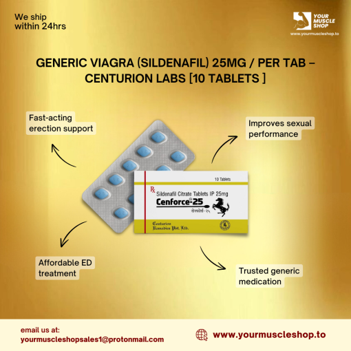 GENERIC VIAGRA (SILDENAFIL) 25MG / PER TAB – CENTURION LABS [10 TABLETS ] - Image 3