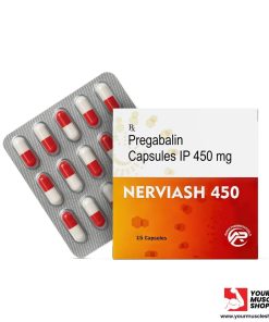 PREGABALIN CAPSULES IP (NERVIASH 450)  450 MG [ 1X15 CAPSULES STRIP ] - ASHER PHARMACEUTICALS